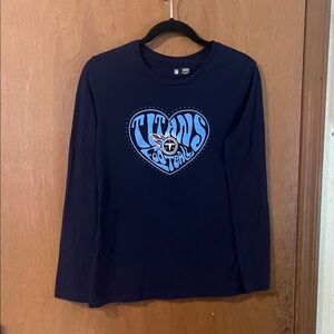 Women’s NFL Navy Blue Titans Long Sleeve Tee